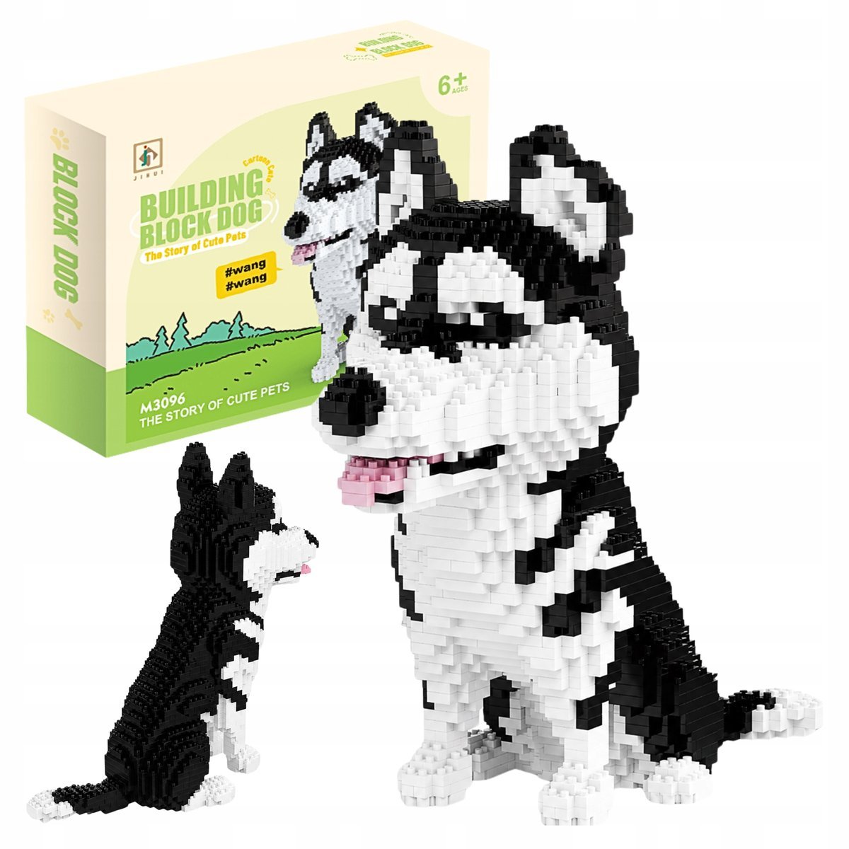 Klocki Do Układania HUSKY Pies Zestaw 1501 el. Figurka 3D
