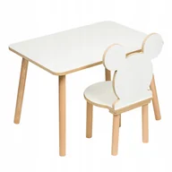 Zestawy mebli dla dzieci - Stolik i krzesełko dla dzieci 50 x 70 x 47cm zestaw mebli MDF + drewno - miniaturka - grafika 1
