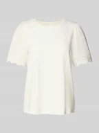 Koszulki i topy damskie - T-shirt z haftem angielskim model ‘CELIANA’ - miniaturka - grafika 1