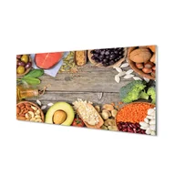 Dekoracje domu - Płyta szklana Fasola brokuł awokado orzechy 120x60 - miniaturka - grafika 1