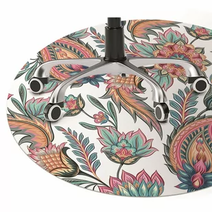 Podkładka pod krzesło obrotowe Kolorowa sztuka fi100 cm - Podnóżki, podpórki, podkładki - miniaturka - grafika 1