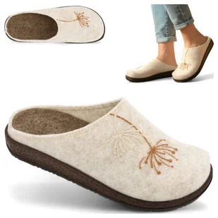 Kapcie Domowe Ciepłe Klapki Damskie Filcowe Wygodne Befado Beż Laczki 38 - Kapcie damskie Kapcie Domowe Ciepłe Klapki Damskie Filcowe Wygodne Befado Beż Laczki 38 - Kapcie damskie - miniaturka - grafika 1