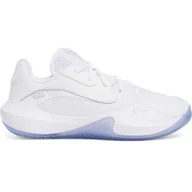 Buty sportowe męskie - Buty do koszykówki uniseks Under Armour UA Lockdown 7 Low - białe - miniaturka - grafika 1