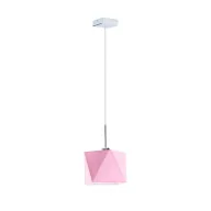 Lampy sufitowe - Geometryczna lampa wisząca na chromowanym stelażu - P3-Z26 - miniaturka - grafika 1