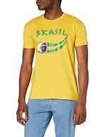 Koszulki męskie - Supportershop Supportershop Męski T-shirt Brasil Fan żółty żółty XL 5060360365534 - miniaturka - grafika 1