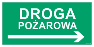 AC078 DROGA POŻAROWA W PRAWO, FS - FOLIA SAMOPRZYLEPNA FOTOLUMINESCENCYJNA; (1000X500MM) - Systemy ekspozycyjne i znaki informacyjne - miniaturka - grafika 1