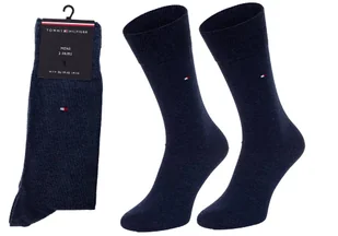 TOMMY  HILFIGER SKARPETY SKARPETKI NAVY JEANS 371111 356 - Rozmiar: 39-42 - Skarpetki męskie - miniaturka - grafika 1