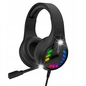 Słuchawki nauszne A4Tech Bloody G230p Czarne Przewód 2m Mikrofon LED RGB
