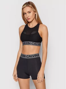 Calvin Klein Performance Biustonosz sportowy Medium Support Sports 00GWF1K108 Czarny - Bielizna sportowa damska - miniaturka - grafika 1