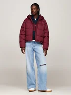 Kurtki damskie - TOMMY JEANS Kurtka zimowa w kolorze bordowym - miniaturka - grafika 1