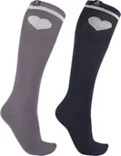 Skarpetki jeździeckie - Waldhausen Podkolanówki ELT LUCKY GLITTER dwupak - - miniaturka - grafika 1