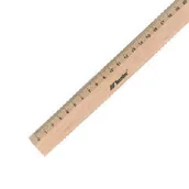 Linijki, ekierki - Leniar Linijka Drewniana 40cm wkładka metalowa 30043 - miniaturka - grafika 1