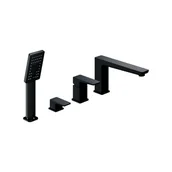 Baterie wannowe i prysznicowe - Bateria wannowa czarna SAXON OMNIRES - miniaturka - grafika 1