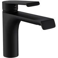 Baterie umywalkowe - Rea Czarna bateria umywalkowa niska Hass Black (B9964) - miniaturka - grafika 1