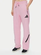 Spodnie sportowe damskie - adidas Spodnie dresowe Z.N.E. Barrel JC5410 Różowy Loose Fit - miniaturka - grafika 1