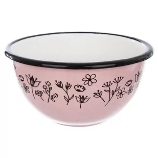 Orion Miska miseczka emaliowana LOUKA RÓŻOWA 12 cm 0,5L 124780 - Miski i półmiski - miniaturka - grafika 1
