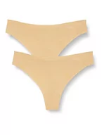 Majtki damskie - Sloggi Damskie stringi Zero Feel String 2P EX String, Cognac, S - miniaturka - grafika 1