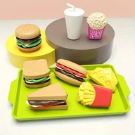 Zabawy w naśladowanie dorosłych - Zestaw śniadaniowy fast food w wersji mini . - miniaturka - grafika 1