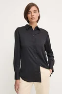 Koszule damskie - Calvin Klein koszula damska kolor czarny regular z kołnierzykiem klasycznym K20K207584 - miniaturka - grafika 1