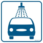 Systemy ekspozycyjne i znaki informacyjne - SB010 MYJNIA, PN - PŁYTA PCV 1MM; (200X200MM) - miniaturka - grafika 1