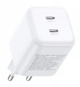 Ładowarki do telefonów - Ładowarka Ugreen Ładowarka Dual USB-C GaN 45W X526 biały 65154 - miniaturka - grafika 1