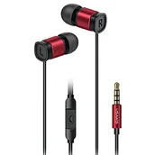 Słuchawki - USAMS EP-46 jack 3,5 mm czerwony/red 1,2m HSEP4602 - miniaturka - grafika 1