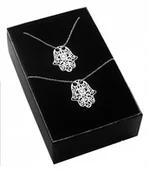 Zestawy biżuterii dla kobiet - Srebrny komplet Hamsa Ręka Fatimy srebro 925 - miniaturka - grafika 1