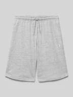 Spodnie i spodenki dla chłopców - Szorty z dzianiny dresowej o kroju regular fit z nadrukiem z logo - miniaturka - grafika 1