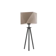 Lampy stojące - Lampka nocna LYSNE Soveto, 60 W, E27, beżowa/czarna, 50x23 cm - miniaturka - grafika 1