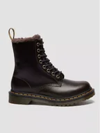 Botki damskie - Dr. Martens Skórzane botki zimowe "1460 Serena" w kolorze czarno-brązowym - miniaturka - grafika 1
