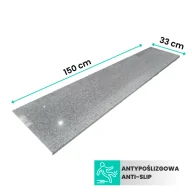 Inne materiały budowlane - Stopnica granitowa szara poler ryflowana G603 150x33x2 cm - miniaturka - grafika 1