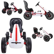 Jeździki dla dzieci - Gokart Na Pedały  Abarth  Biały Coil - miniaturka - grafika 1