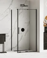 Kabiny prysznicowe - New Trendy EXK-4138 KABINA SMART BLACK KWADRATOWA 120x120x200 CZYSTE 8mm ACTIVE SHIELD - miniaturka - grafika 1
