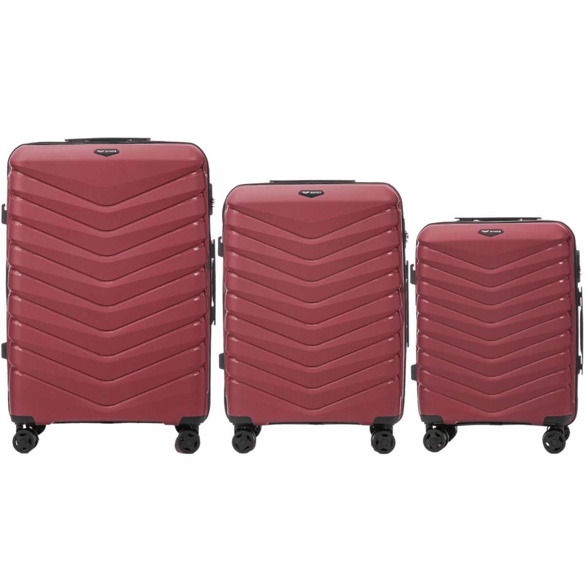 Zestaw walizek WINGS PHOENIX 2.0 BURGUNDY