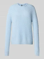 Swetry damskie - Sweter z dzianiny o kroju regular fit z mieszanki wiskozy model ‘FIA’ - miniaturka - grafika 1
