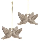 Ozdoby bożonarodzeniowe - Ozdoba wisząca, para ptaków - miniaturka - grafika 1