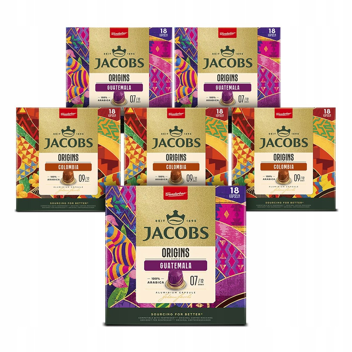 Kapsułki Jacobs do Nespresso(r)* Origins 5+1 opakowanie Gratis!