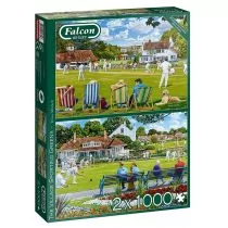Jumbo Puzzle 2x1000 Falcon Krykiet &amp; Boule G3 - Puzzle - miniaturka - grafika 1