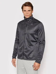 Salomon Bluza techniczna Essential Lightwarm LC1676000 Szary Regular Fit - Bluzy sportowe męskie - miniaturka - grafika 1