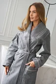Moda i Uroda OUTLET - Szlafrok Coco 2530 Szary - miniaturka - grafika 1