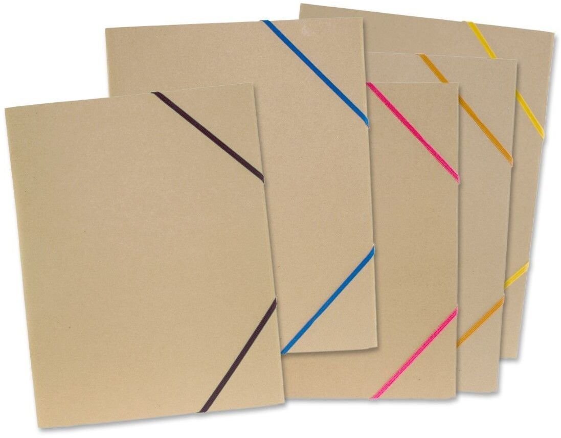 Bnt Office Elastyczna teczka z tektury Naturalny Sortowane kolory 5 pak