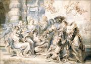 Plakaty - Galeria Plakatu, Plakat, The Garden of Love (right portion), Rubens, 40x30 cm - miniaturka - grafika 1
