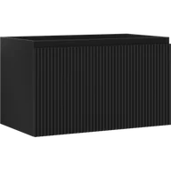 Szafki łazienkowe - Mexen Rivel szafka łazienkowa podumywalkowa 80 cm, 1 szuflada, ryflowana , czarna mat - 91A20-08047-1-BF71 - miniaturka - grafika 1