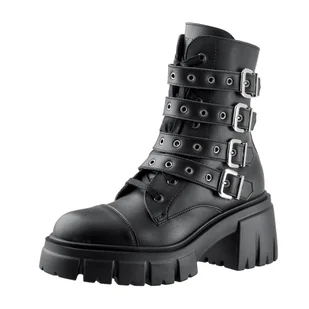botki damskie ALTERCORE czarne (MURANI VEGAN BLACK)-41 - Botki damskie - miniaturka - grafika 1