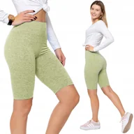 Legginsy - Moraj Legginsy Kolarki z Wysokim Stanem Peach Touch 850-018 zielony L/XL - miniaturka - grafika 1
