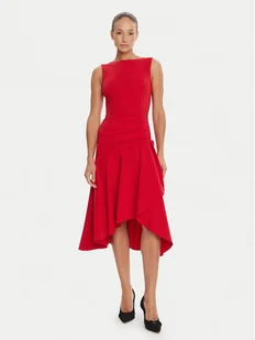 Rinascimento Sukienka koktajlowa CFC0125337003 Czerwony Regular Fit - Sukienki - miniaturka - grafika 1