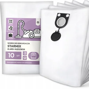 10x Worek do Odkurzacza Starmix Is ARD-1425 Ewsr Syntetyczny Tekstylny G9 - Worki do odkurzaczy - miniaturka - grafika 1