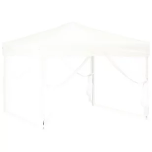 Składany namiot imprezowy ze ściankami, biały, 3x3 m - Pawilony ogrodowe - miniaturka - grafika 4