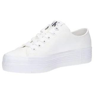Sneakersy damskie - Calvin Klein Jeans Damskie sneakersy Vulc Flatform Essential Mono, białe, rozmiar 5 UK, biały, 38 EU - grafika 1