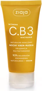 Ziaja Witamina C.B3 Niacynamid nocny krem-maska 50ml - Maseczki do twarzy - miniaturka - grafika 1